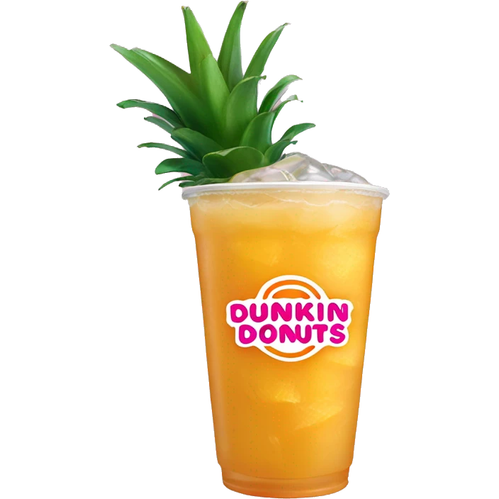 Dunkin donuts mango pineapple drink refresher emoji
