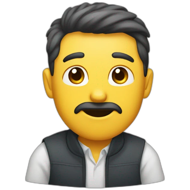 Hombre llamando en whuatsapp emoji