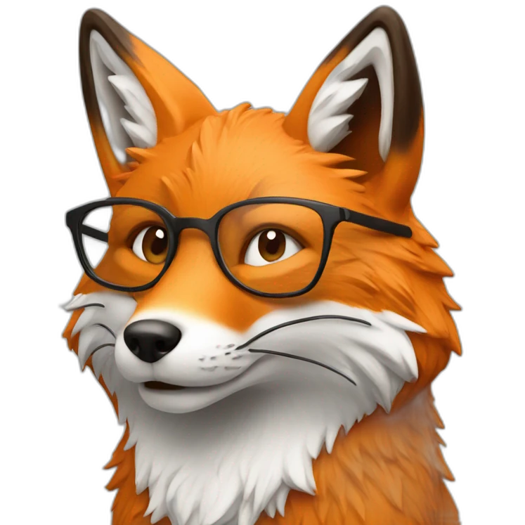fox with computer emoji