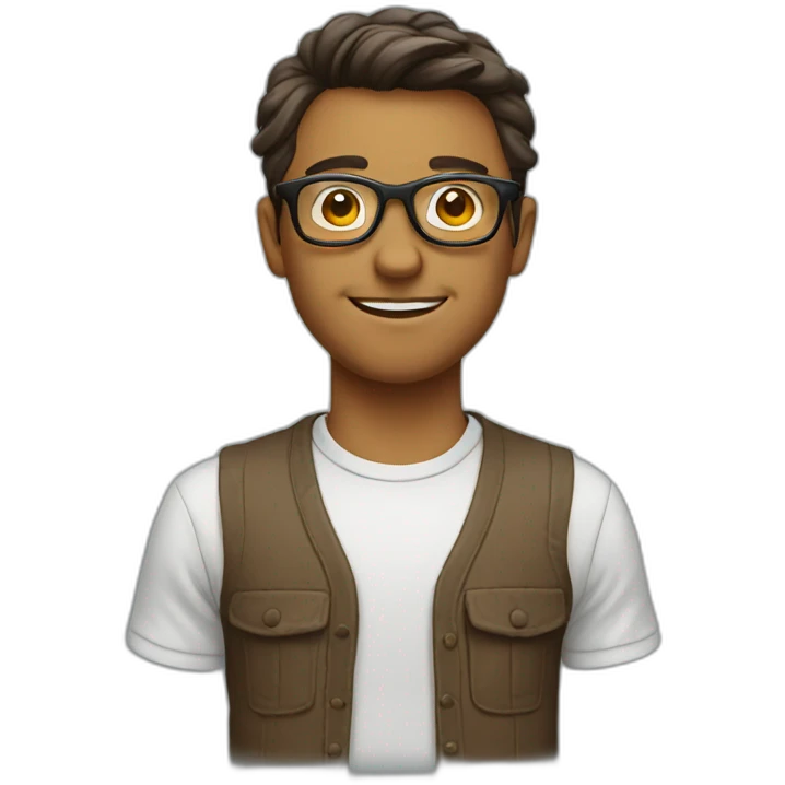 Geek in glasses emoji