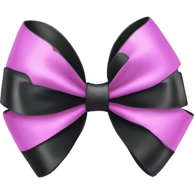 black coquette bow emoji
