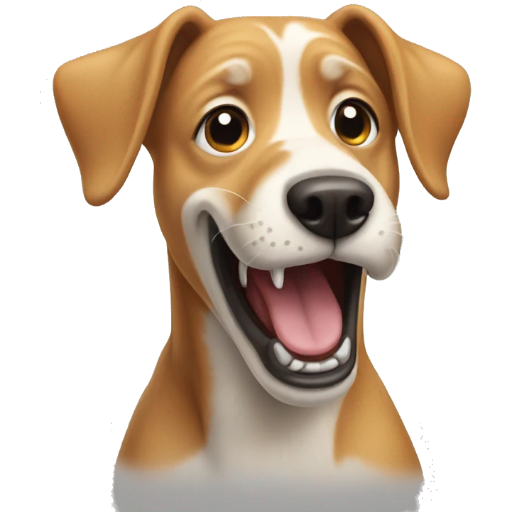 Dog screaming emoji