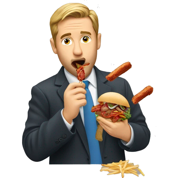stockbroker eating kebab emoji
