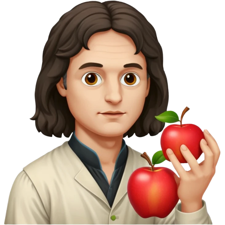 isaac newton hold an apple emoji