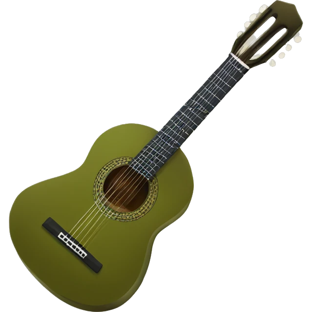 portuguese guitar in olive shape emoji