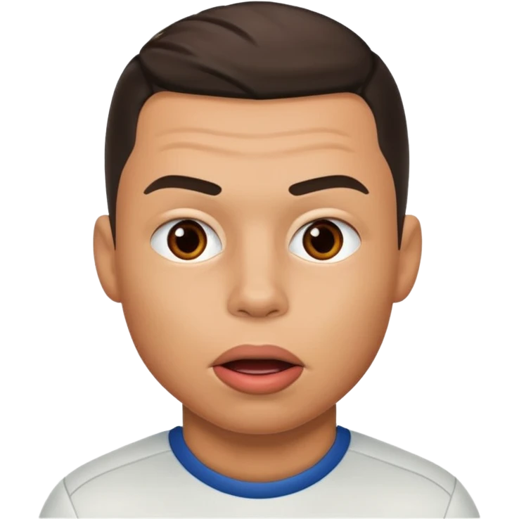 ronaldo qui se mordille les lèvres  emoji
