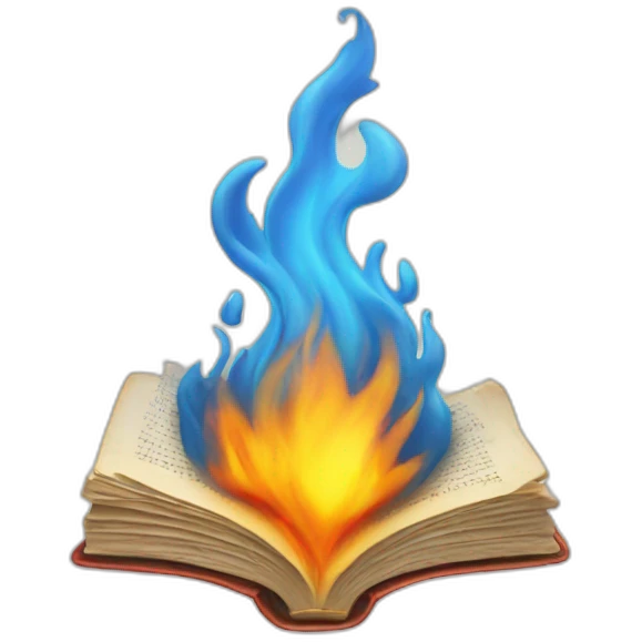 book on fire emoji