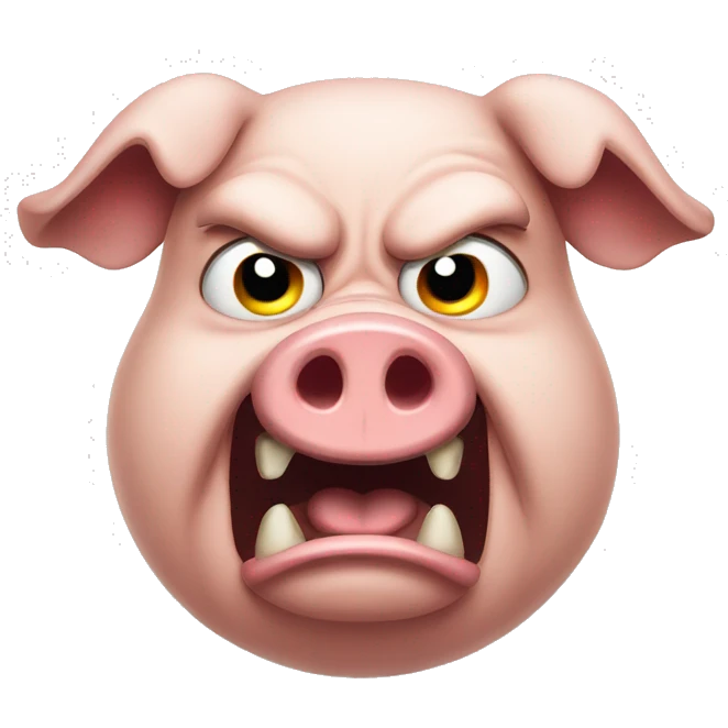 Angry pig emoji