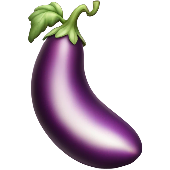 Pink eggplant singular emoji