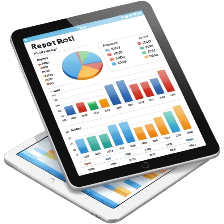 report with charts on a tablet emoji
