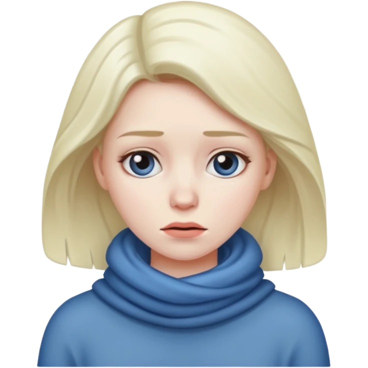woman feeling cold emoji