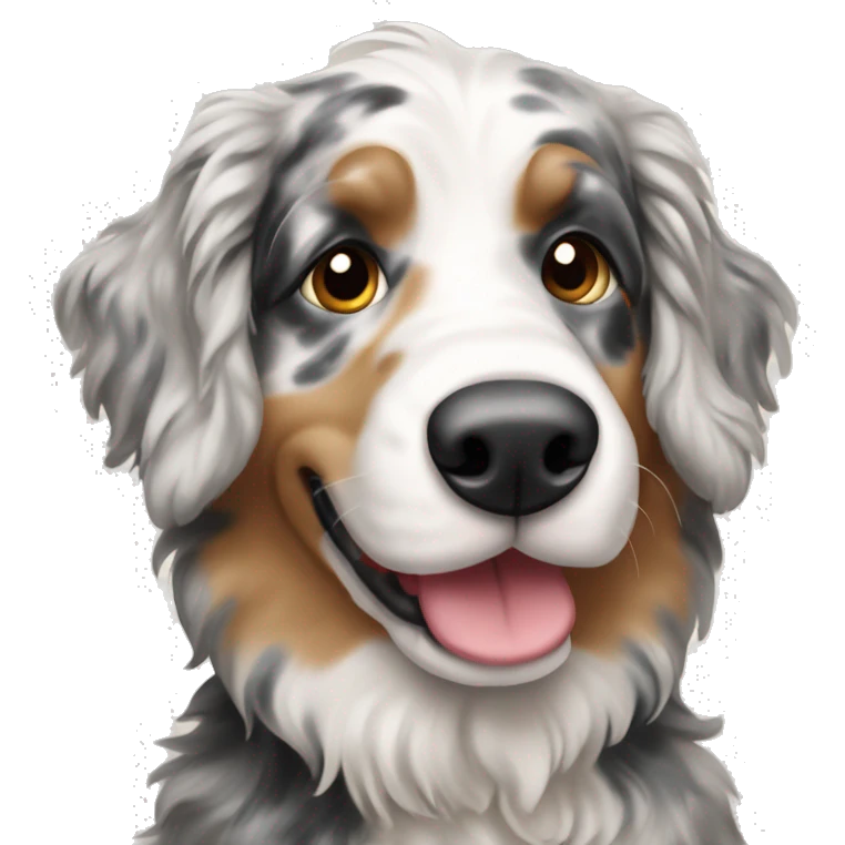 Merle Aussie doodle dog  emoji