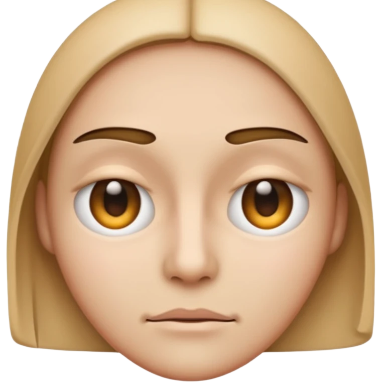Generate me a blank face emoji with the upper eyelid half closed emoji