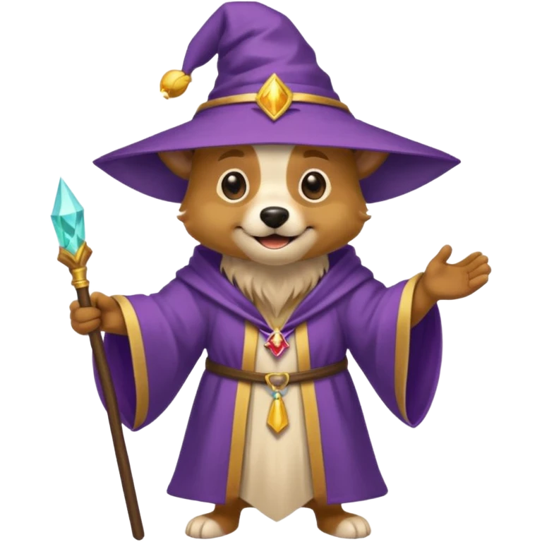Dog wizard emoji