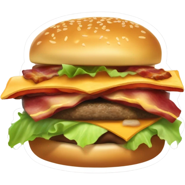Bacon cheese burger  emoji