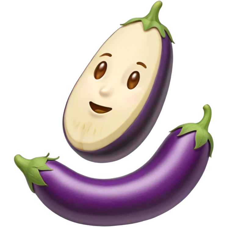 Peanut eating eggplant emoji