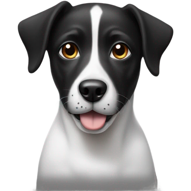Black and white dog emoji