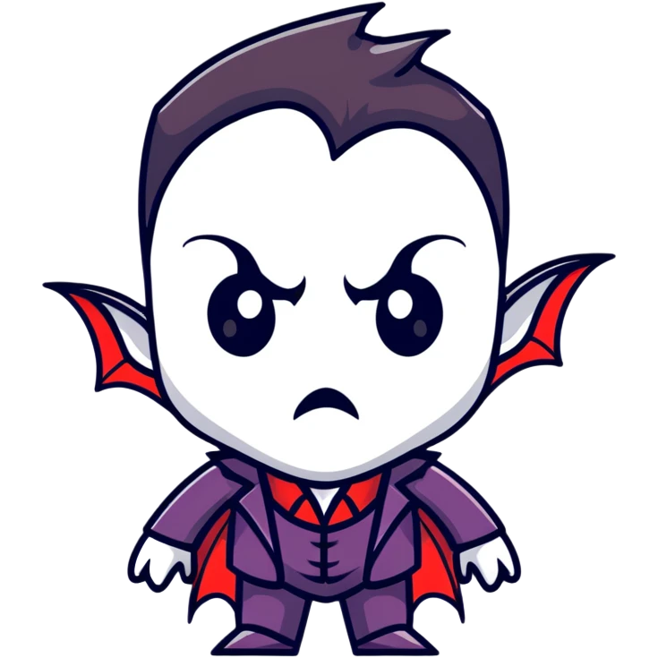 Elegant vampire with small horns emoji
