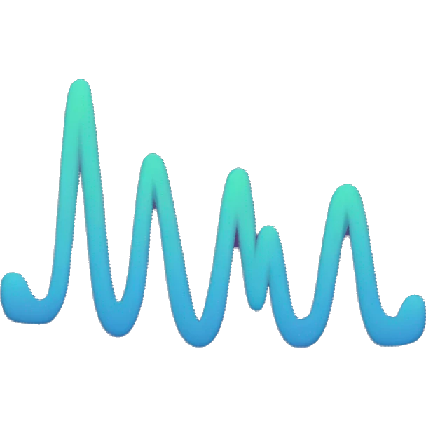 core of a sound wave fine line that looks like the letter M emoji