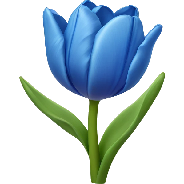 Blue tulip emoji