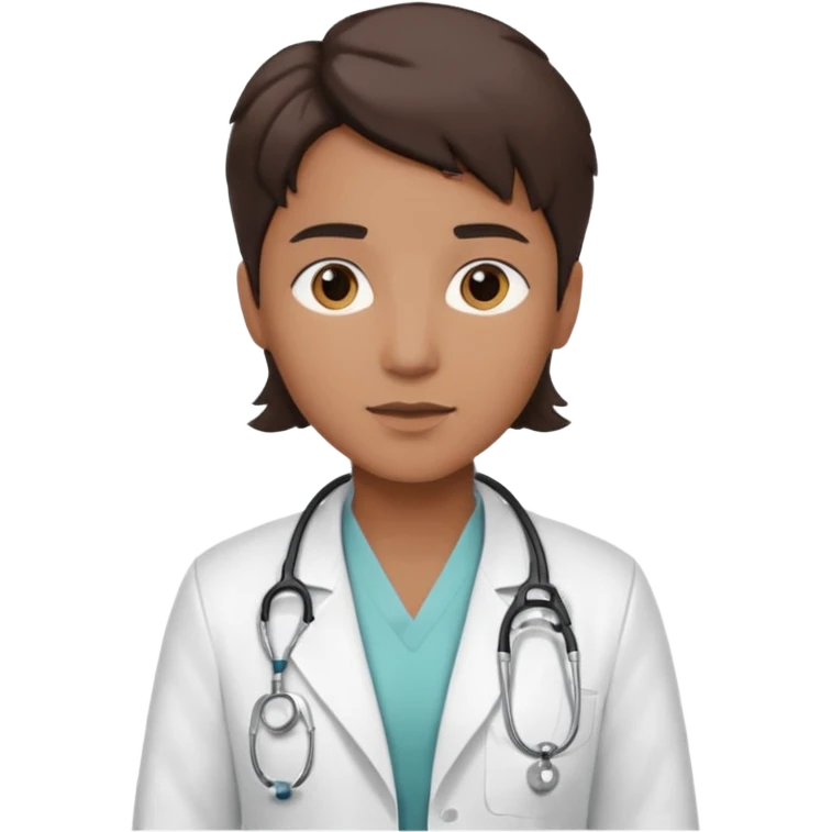androgynous physician no stethoscope and medium tone skin NO stethoscope emoji