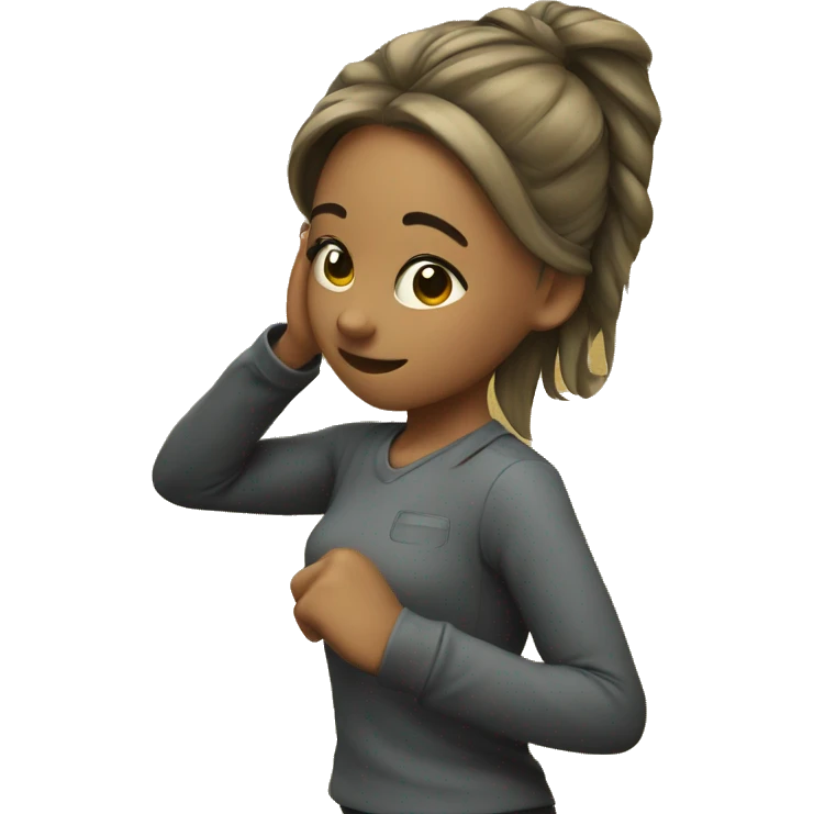 Girl dabbing emoji