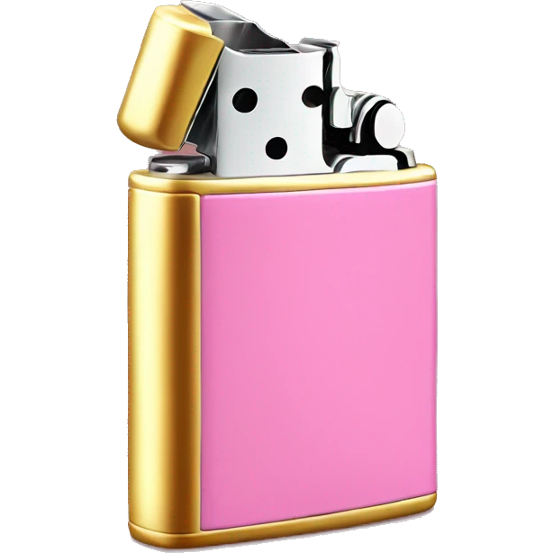 pink and gold lighter emoji
