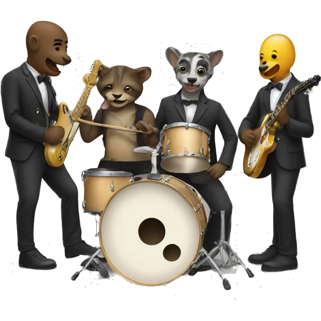 Animals playing in a band  emoji