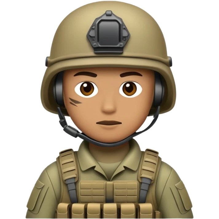 military soldier in combat gear, Arma Reforger style emoji