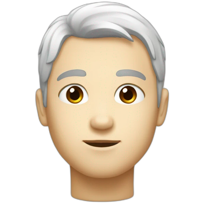 Garçon blanc cheveux noirs et des yeux marron emoji