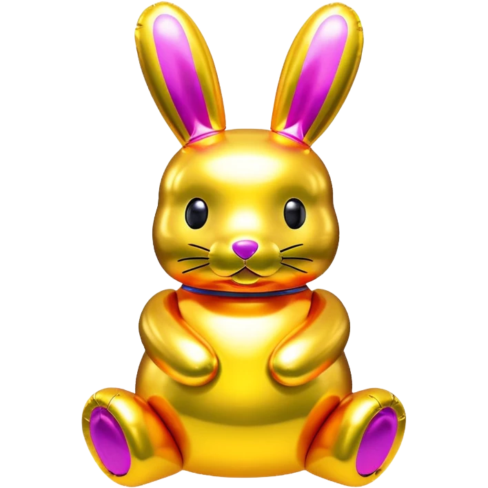   jeff koons style inflatable SPAM bunny sculpture  emoji