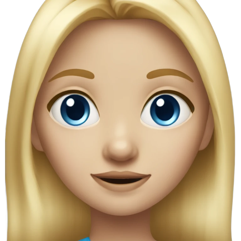  blonde girl child with blue eyes  emoji