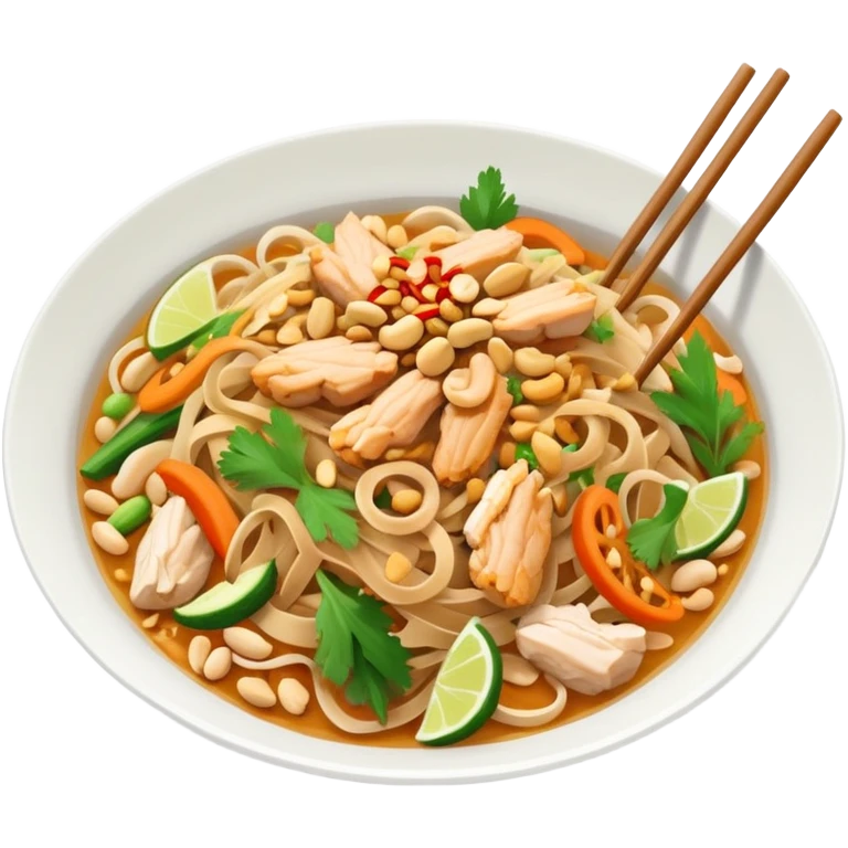 Simple Pad Thai chicken emoji