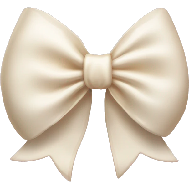 Soft cream bow emoji