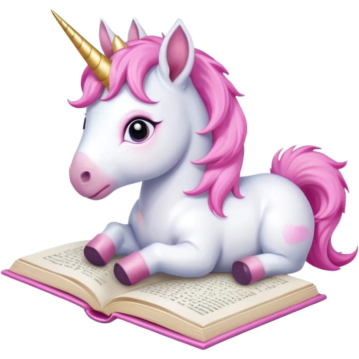 Unicorns read book
A baby unicorn lying on its belly, flipping pages with its hoof.













 emoji
