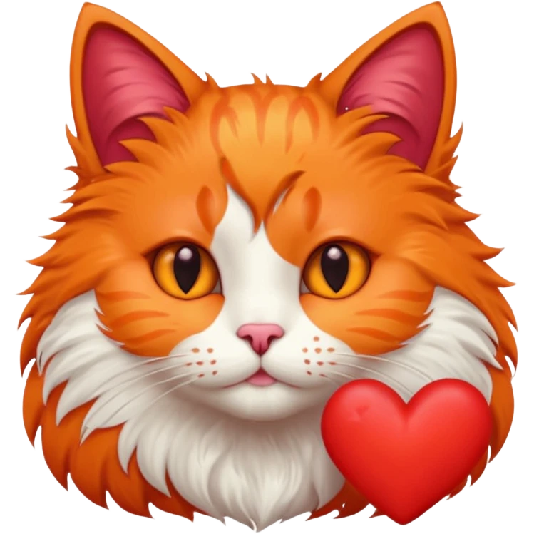 add hearts around the cats emoji