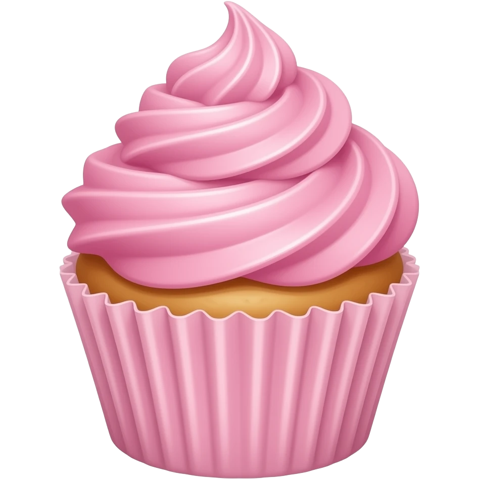 Cupcake with pink icing emoji