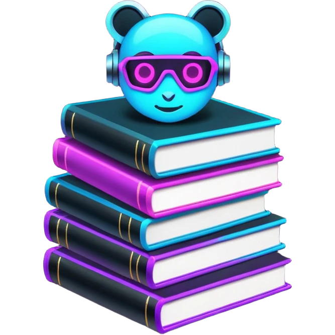 books cyberpunk neon  emoji