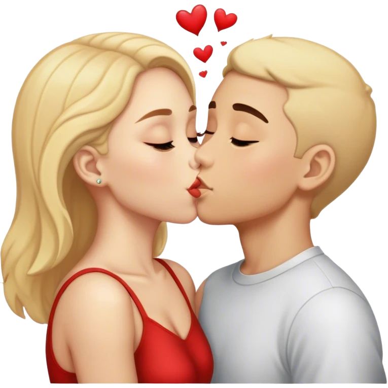 Boy girl kiss emoji