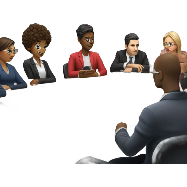 sitting in a meeting room  emoji