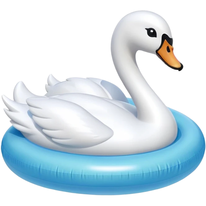 swan pool inflatable emoji
