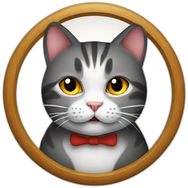 Cat inside no smoking cercle emoji