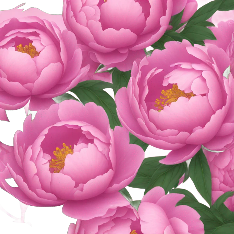 Pink peonies emoji