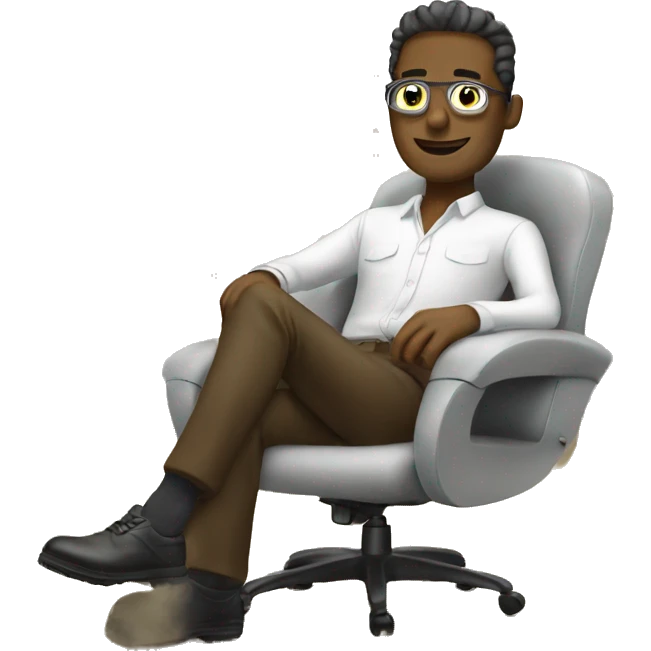 Relaxing in office emoji