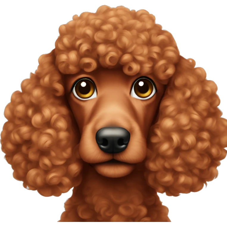 Red poodle side eye  emoji