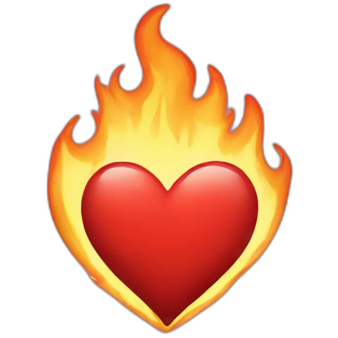 Heart fire emoji