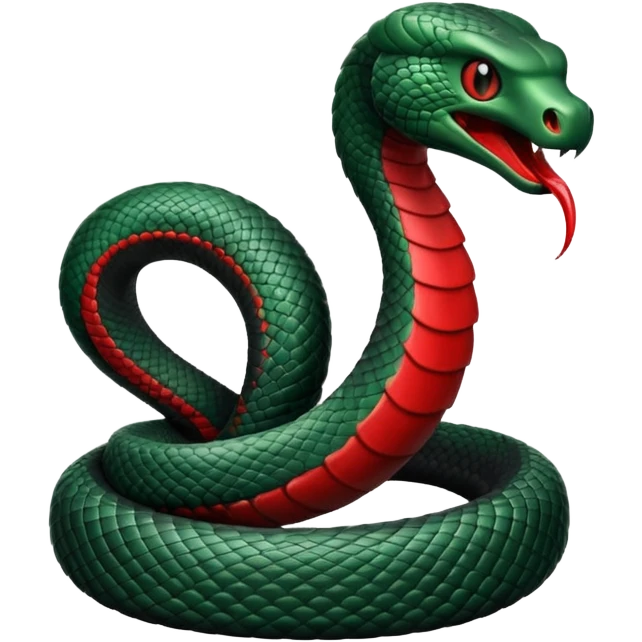 Black cobra with Thai flag in black theme emoji