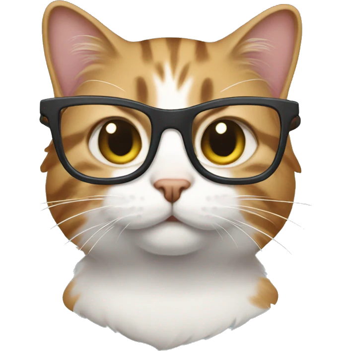 Tabbi cat with glasses emoji