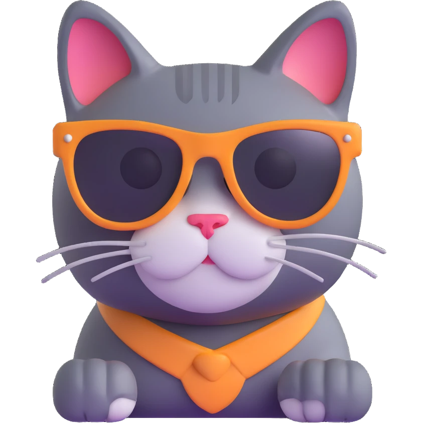 cat wearing sunglasses emoji