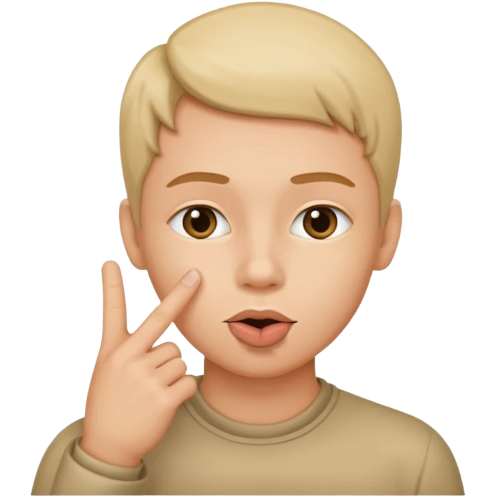 знак рукой "тише", "тшшш" emoji